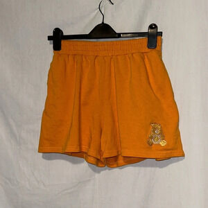 Women's Care Bears Funshine Bear embroidered Orange Shorts size medium